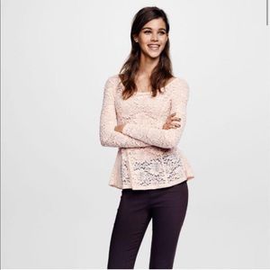 H&M Lace Peplum Top